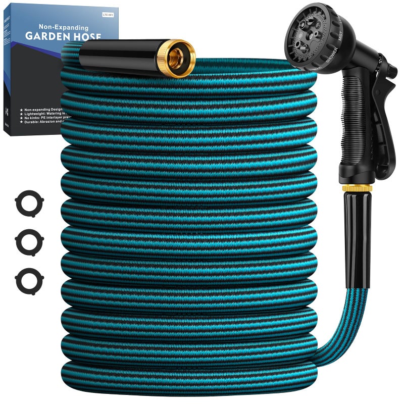 Velybrin Garden Hose 50ft  Non-Expanding Water Hose Ultra Lightweight  Kink-Free  Sturdy  Flexible  Abrasion Resistant Hose for Yard  Lawn  Outdoor  Marine and Camper - Image 1